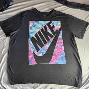 Nike The Nike Tee Black T-Shirt 3XL Tri-Blend Athletic Cut Graphic